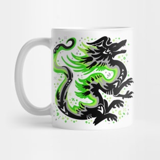 Aromantic Flag Dragon Mug